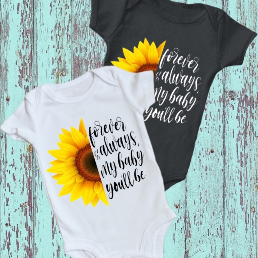 Sunflower Baby Onesies!!